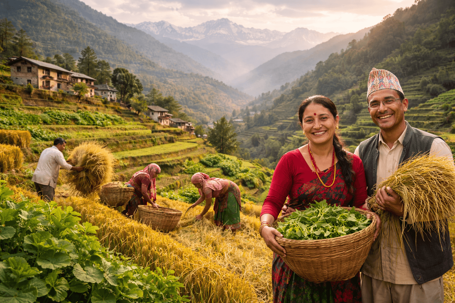 Farmers working in Nepal
